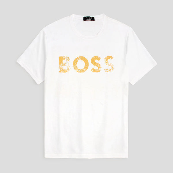 BSS White Slim Fit T Shirt (00429)