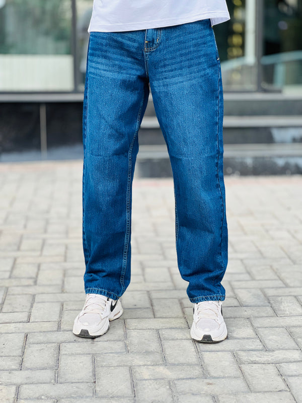 Mid Blue Baggy Fit Jeans (00460)