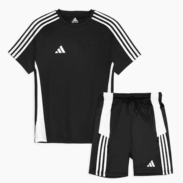 ADS 4-WAY STRETCH active wear Black Shorts Tracksuit(00458)