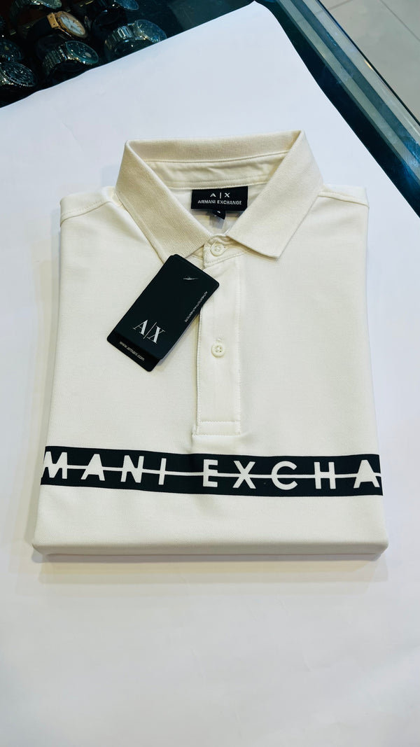 AEX white Imported exclusive polo shirt  (00450)