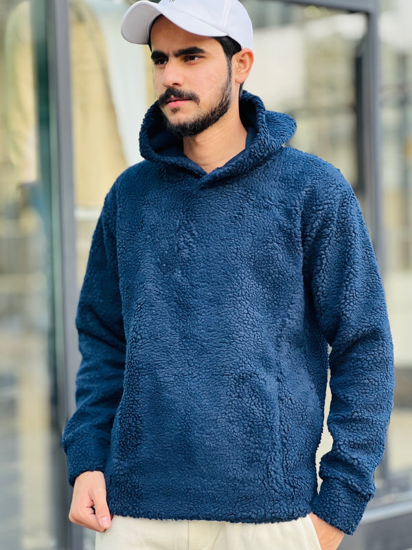 P&B Sherpa Basic Navy Pullover Hoodie (00479)