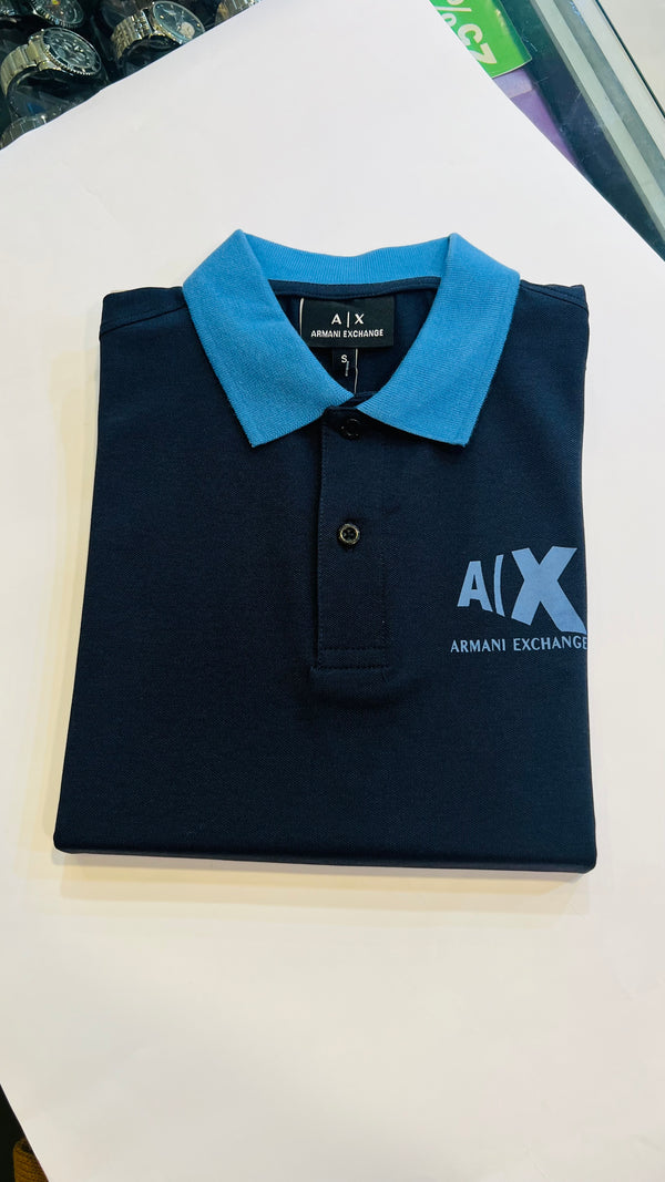 AEX navy Imported exclusive polo shirt  (00450)