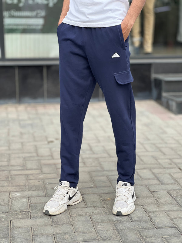 ADS Navy Cotton Terry Trousers (00469)