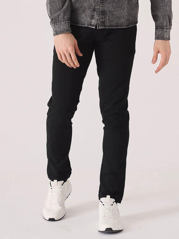 Jet black Premium Stretchable Slim Fit Jeans(00428)