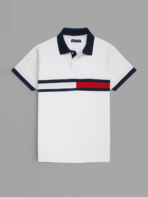 TMY soft cotton white polo shirt(00320)