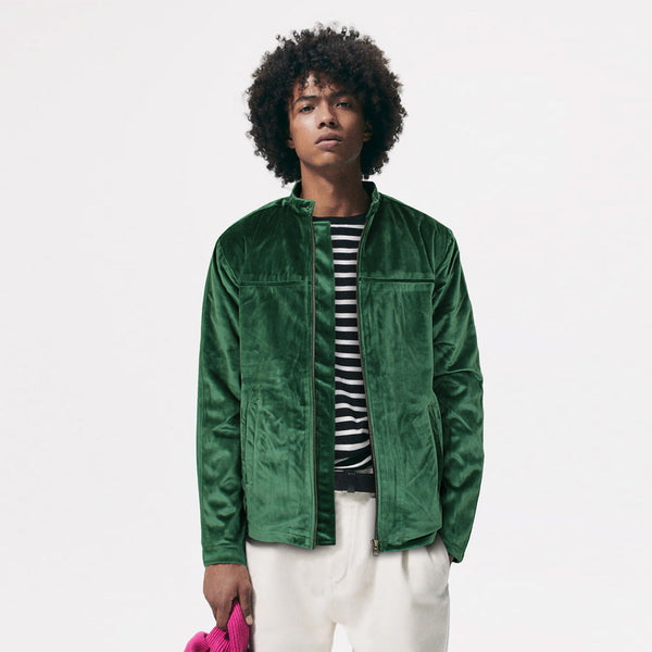 ZR velvet Green bomber jacket (00218)