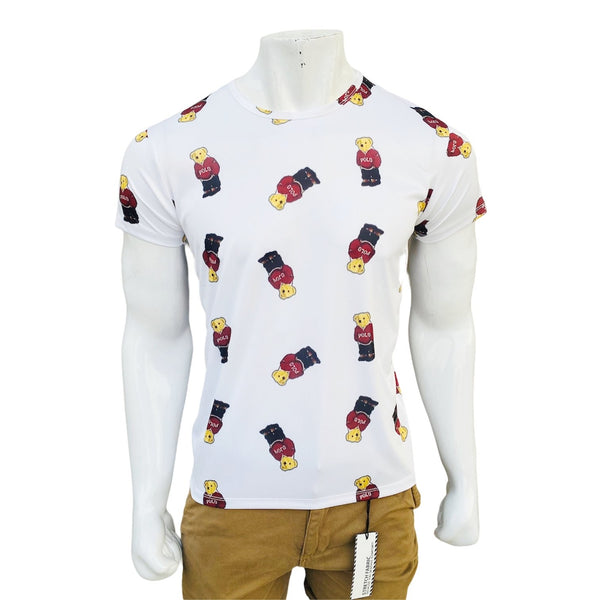 RL  S-bear exclusive white slim fit T-Shirt