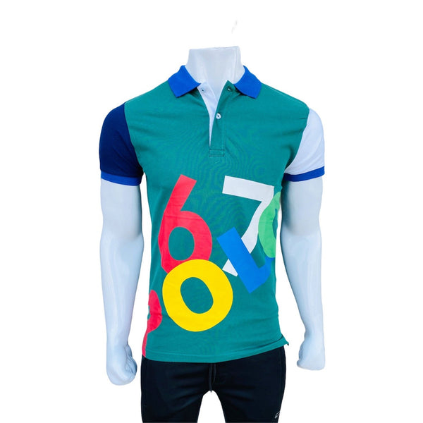 RL green printed-11 polo shirt