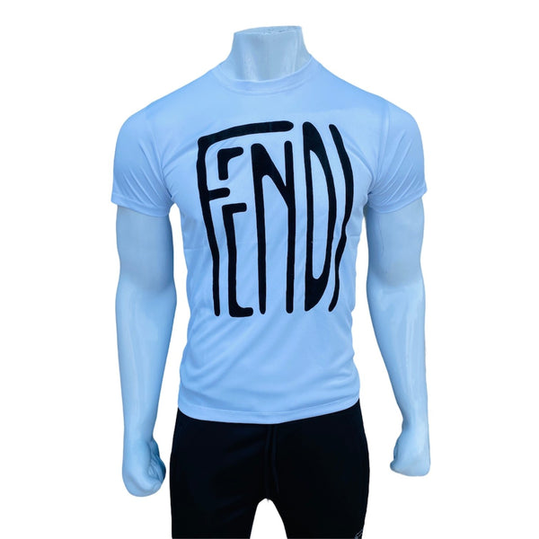 FND exclusive white  printed slim fit T-Shirt-99