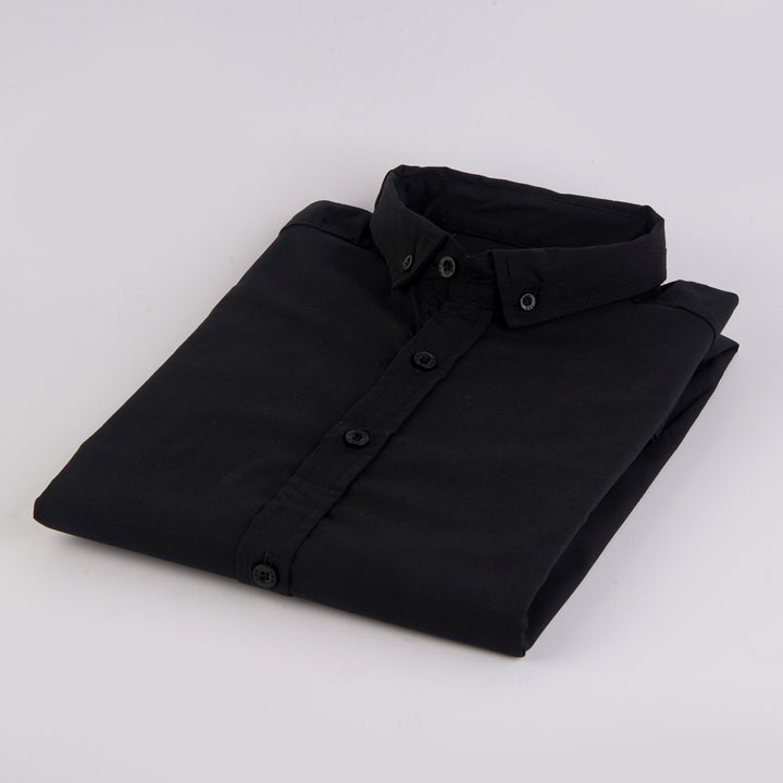 HNM premium jet black casual shirt (00242) – brandsrepublic.pk