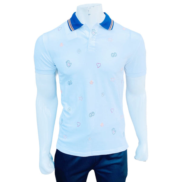 GCI white chn-exclusive polo shirt