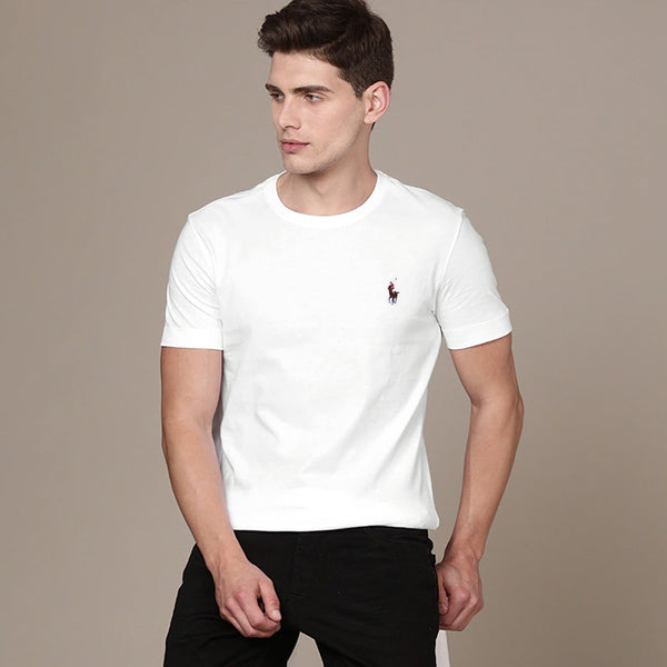 RL SP Imported soft cotton white T-Shirt