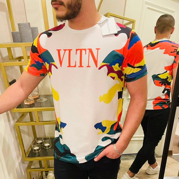 VLTN white Premium  Signature T-Shirt