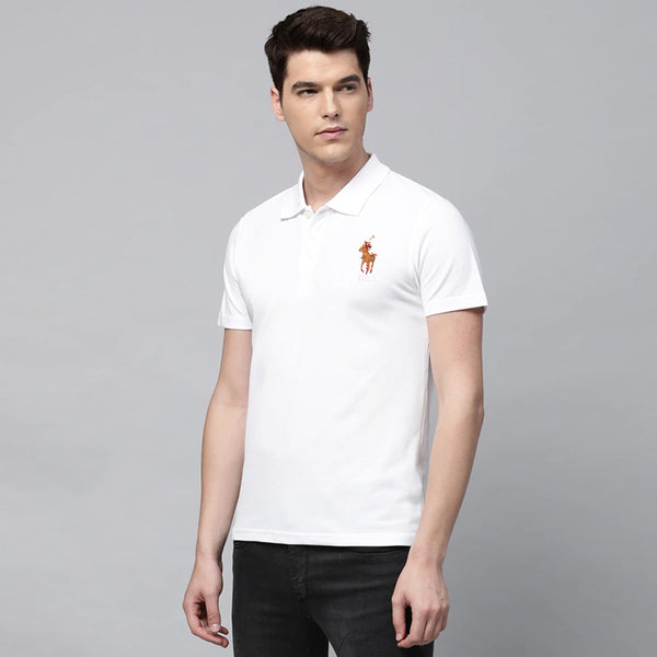 RL emb S-bear white exclusive polo shirt (00157)