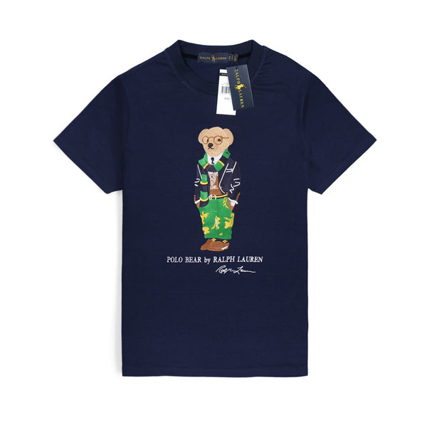 RL BEAR navy Imported soft cotton T-Shirt (00158)