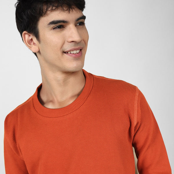 ZRA textured orange sweatshirt (00261)