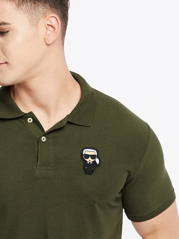 KARL soft cotton green polo shirt(00320)