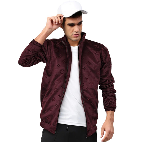 LVX maroon all over zipper jacket  (00235)