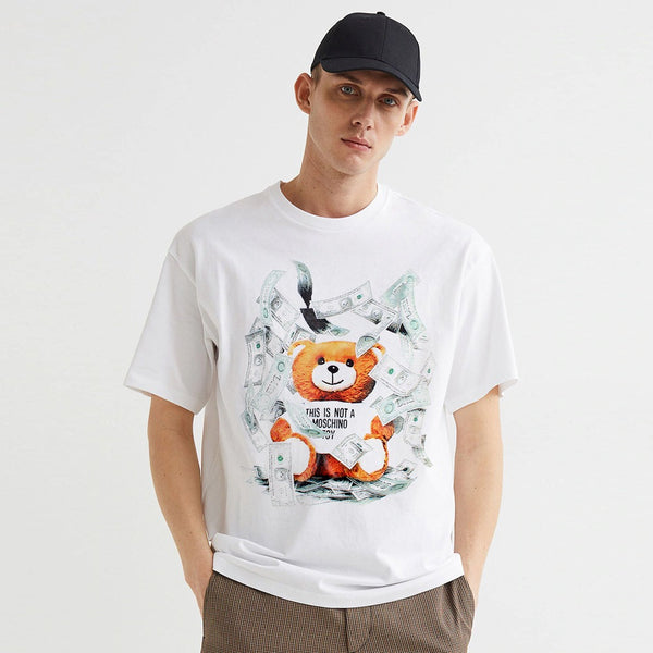 MSCHNO white Imported soft cotton T-Shirt (00158)