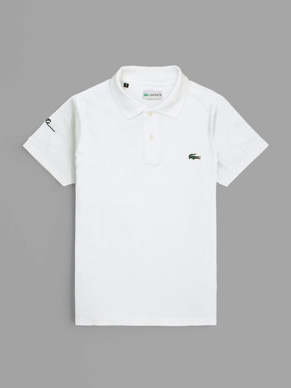 LCST soft cotton white polo shirt(00320)