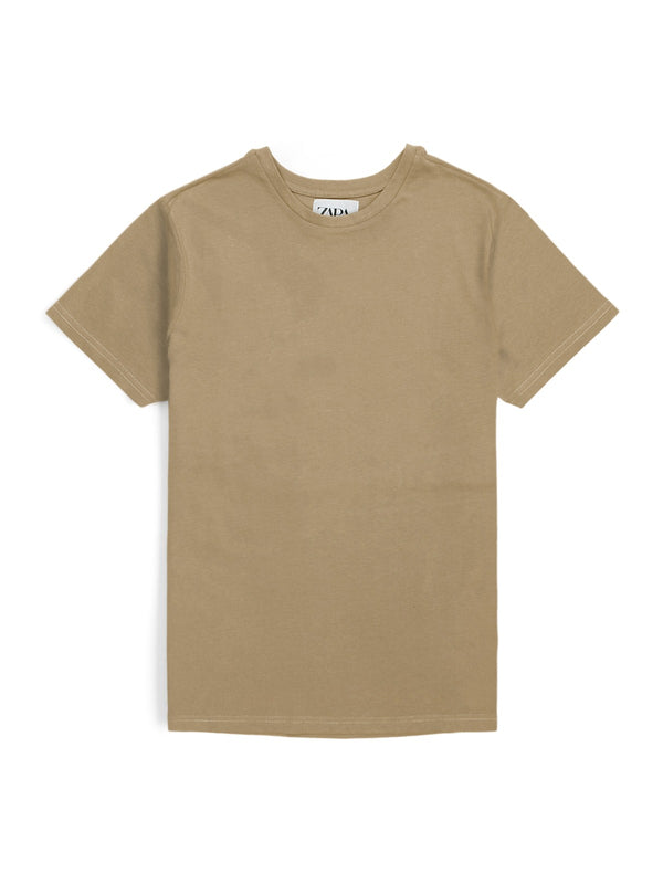 ZR skin basic cotton regular sleeves T-Shirt (00313)